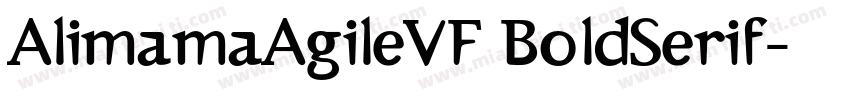 AlimamaAgileVF BoldSerif字体转换